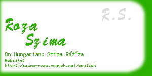 roza szima business card